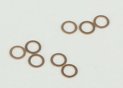 Northwest Short Line 1084 All Scale Thrust Washers -- 2.0mm Inside Diameter, 3.0mm Outside Diameter, .010" Thickness, Bronze Metal