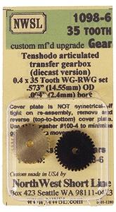 Northwest Short Line 10986 HO Scale Gearset -- WG-RWG Tenshodo 1970-1080? Articulated xfer Gears Regear