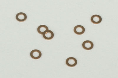 Northwest Short Line 1104 All Scale Thrust Washers -- 1/16" Inside Diameter, 3.0mm Outside Diameter, .010" Thickness, Bronze Metal