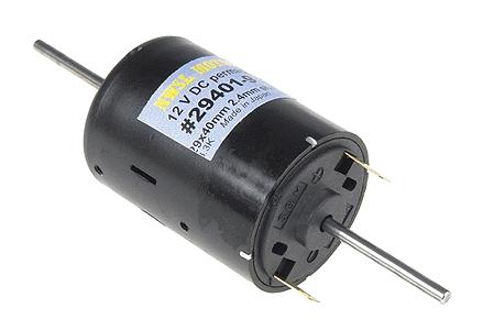 Northwest Short Line 294019 All Scale Round Can Motor, 12 Volt DC -- 29 x 40mm, Double Shaft 2.4mm Dia. x 24mm, 8,300rpm