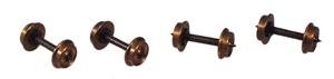 Northwest Short Line 374174 HOn30 Scale Pointed Axle Nickel-Silver Wheelset pkg(4) -- 33"/72 For Kadee, Micro-Trains, MDC & Atlas