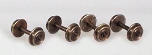 Northwest Short Line 374184 N Scale Pointed Axle Nickel-Silver Wheelset pkg(4) -- 36"/72 Fits Kadee, Micro-Trains, MDC & Atlas