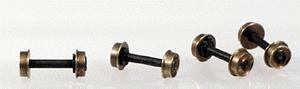Northwest Short Line 375254 N Scale Flush Axle Nickel-Silver Wheelset -- 28"/64 (KD-MT, MDC, Atlas, etc.)