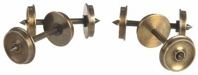 Northwest Short Line 377374 S Scale Wheelsets For China-Built Cars - Pointed Axle 1.075" pkg(4) -- S 33"/110
