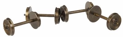 Northwest Short Line 377574 S Scale NASG Shoulder Axle Weathered Nickel-Silver Wheelsets -- 33"/110
