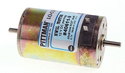 Northwest Short Line 406119 All Scale Round Can Motor, 12 Volt DC -- Pittman 40 x 61mm, Double Shaft 5/32" Dia. x 1/2", 6,470rpm