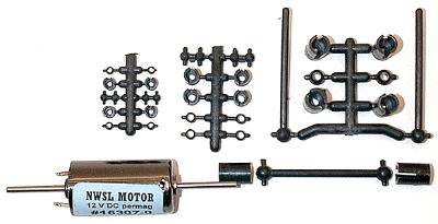 Northwest Short Line 4806 All Scale Universal Driveline Couplers -- 1/8" Primary Cups Shaft, 2.4mm Horned Ball Shaft, 3/16" Ball Diameter