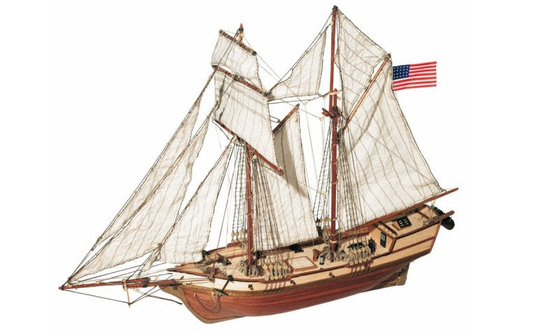 Occre 12500 1/100 Albatros 2-Masted American Schooner Sailing Ship (Beginner Level)