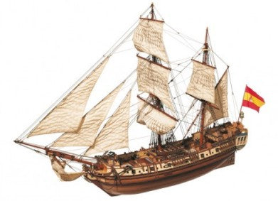 Occre 13000 1/85 La Candelaria 2-Masted 18th Century Spanish Sailing Ship (Intermediate Level)