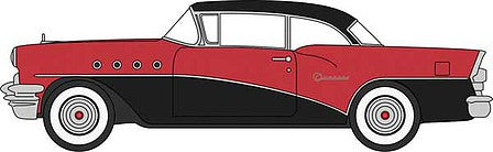 Oxford Diecast 87BC55006 HO Scale 1955 Buick Century - Assembled -- Carlsbad Black, Cherokee Red