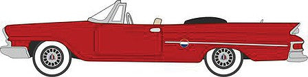 Oxford Diecast 87CC61001 HO Scale 1961 Chrysler 300 Convertible - Assembled -- Top Down (Mardi Gras Red)