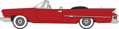 Oxford Diecast 87CC61001 HO Scale 1961 Chrysler 300 Convertible - Assembled -- Top Down (Mardi Gras Red)
