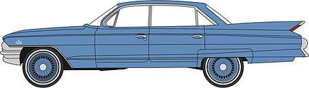 Oxford Diecast 87CSD61003 HO Scale 1961 Cadillac Sedan de Ville - Assembled -- Nautilus Blue