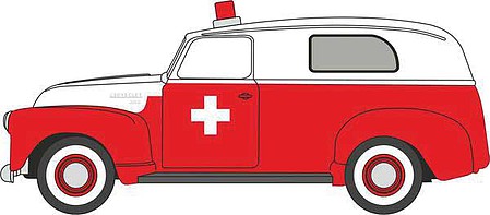 Oxford Diecast 87CV50001 HO Scale 1950-1960 Chevrolet 3100 Ambulance - Assembled
