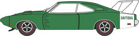 Oxford Diecast 87DD69003 HO Scale 1969 Dodge Charger Daytona - Assembled -- Bright Green, White