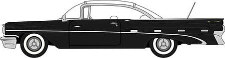 Oxford Diecast 87PB59004 HO Scale 1959 Pontiac Bonneville - Assembled -- Regent Black, White