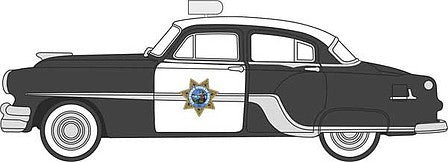 Oxford Diecast 87PC54003 HO Scale 1954 Pontiac Chieftain 4-Door Sedan - Assembled -- California Highway Patrol