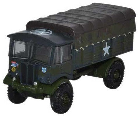 Oxford Diecast NAEC017 N Scale 1940s AEC Matador Truck - Assembled -- 2nd Battallion Gordon Highlanders (green, white)