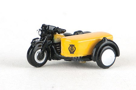 Oxford Diecast NBSA001 N Scale BSA Motorcycle w/Sidecar -- Automobile Association
