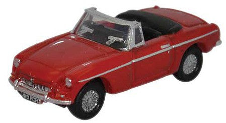 Oxford Diecast NMGB001 N Scale MG MGB - Assembled -- Tartan Red