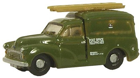 Oxford Diecast NMM007 N Scale 1956 Morris Minor 1000 - Assembled -- Post Office Telephones (green)