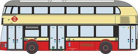 Oxford Diecast NNR006 N Scale 2013 New Routemaster - Assembled -- London General