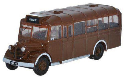 Oxford Diecast NOWB002 N Scale Bedford OWB Bus - Assembled -- Brown