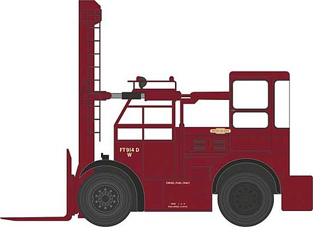 Oxford Diecast NSDF002 N Scale 1957 Shelvoke and Drewry Dualdrive Model 100 Freightlifter Forklift Assembled -- British Rail (crimson)
