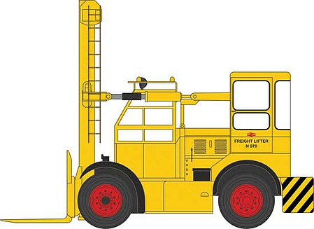 Oxford Diecast NSDF003 N Scale 1957 Shelvoke and Drewry Dualdrive Model 100 Freightlifter Forklift Assembled -- British Rail (yellow)