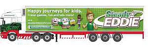 Oxford Diecast NSHL16FR N Scale 2013 Scania R440 Highline with Refrigerated Trailer - Assembled -- Steady Eddie (green, red, white)