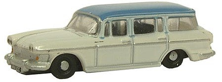 Oxford Diecast NSS005 N Scale Humber Super Snipe Station Wagon - Assembled -- White, Blue
