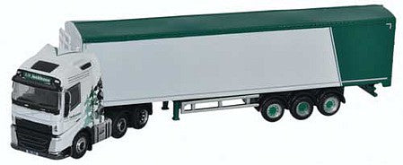 Oxford Diecast NVOL4006 N Scale Volvo FH4 Tractor, Walking Floor Trailer - Assembled -- A.W. Jenkinson (white, green)