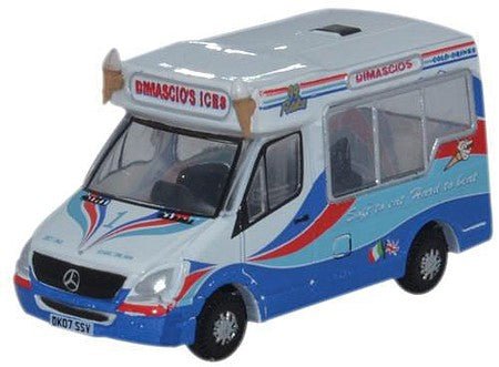 Oxford Diecast NWM002 N Scale Mercedes Benz Sprinter Van - Assembled -- Dimascio's Ice Cream Van