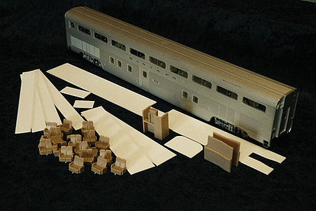 Palace Car Co 9617 HO Scale Budd Hi-Level Car Interior - Kit -- Fits Train Station Products Coach-Dormitory #732-810 to 812