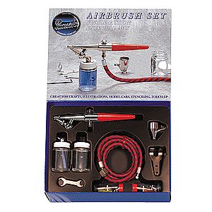 Paasche Airbrush 30 All Scale Airbrushes -- HS Series Set Complete - Siphon Feed, Single Action - External Mix