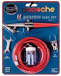 Paasche Airbrush 32 All Scale H Series Airbrush - Carded Set -- Size #3: Medium 1/32 to 1-1/4"
