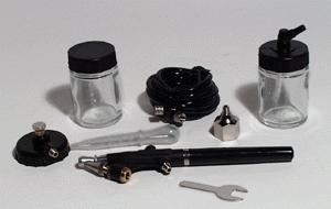Paasche Airbrush 526 All Scale Airbrushes -- EZ-Starter Airbrush Carded Set w/Propellant Can Adaptor