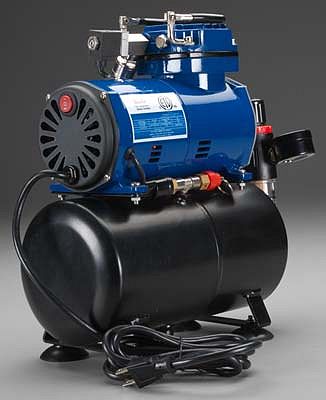 Paasche Airbrush D3000R All Scale Compressors -- Oil-less Diaphragm w/Tank & Regulator 40 PSI Max