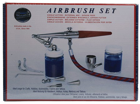 Paasche Airbrush HS202S All Scale H Series Single-Action Airbrush Set w/Anodized Aluminum Handle