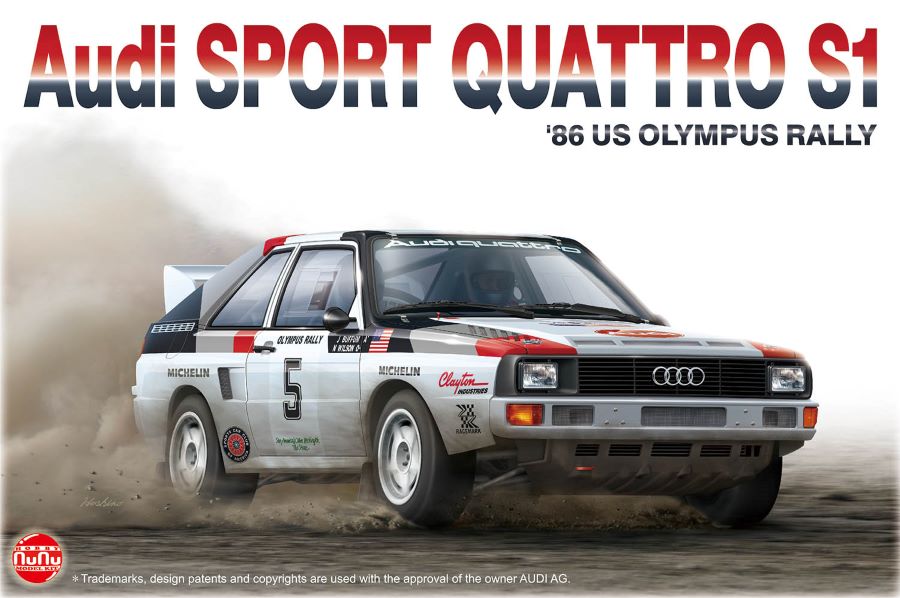 Platz Models 24023 1/24 Audi Sport Quattro S1 1986 US Olympus Rally Race Car