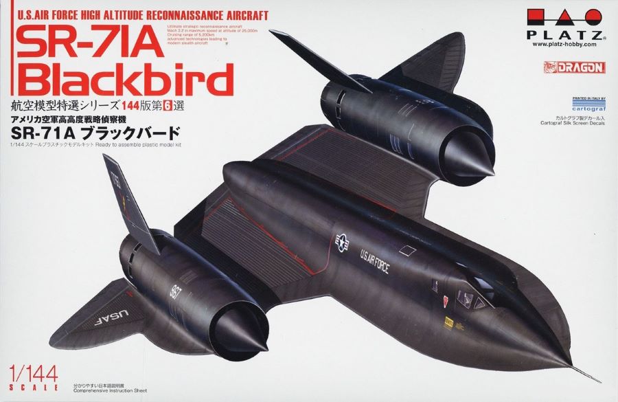 Platz Models AE1446 1/144 SR71A Blackbird USAF Strategic Reconnaissance Aircraft 