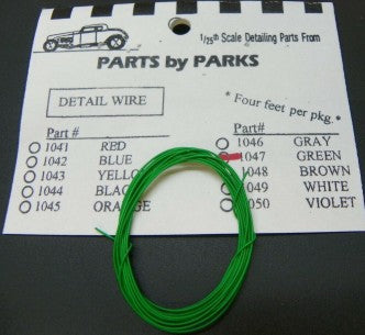 Parts By Parks 1047 1/24-1/25 Green 4 ft. Detail Plug Wire