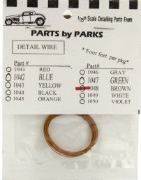 Parts By Parks 1048 1/24-1/25 Brown 4 ft. Detail Plug Wire