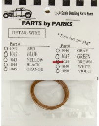 Parts By Parks 1048 1/24-1/25 Brown 4 ft. Detail Plug Wire