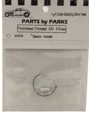Parts By Parks 8000 1/24-1/25 Flathead Long Finned Oil Filter (Satin Finish)