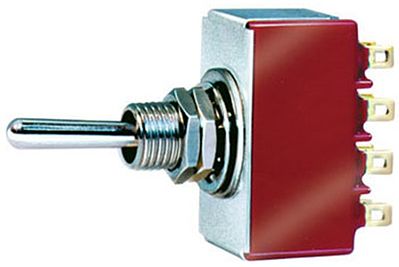Peco PL21 All Scale Toggle Switch -- Four Pole Double Throw for Use With #552-54(PL-21)