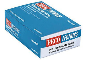 Peco PLS100 All Scale SmartSwitch(TM) Complete Set -- Programming Board and 4 Each: Servos, Toggle Switches, Cables