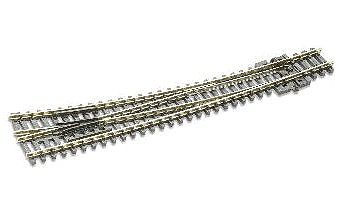 Peco SL386 N Scale Code 80 Right-Hand Curved Turnout (36/18" Radius) -- Insulfrog