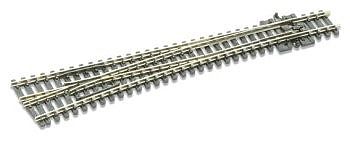 Peco SL389 N Scale Turnout #8 Code 80, Long, 36" Radius Diverging Route -- Left Hand, Insulfrog