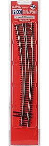 Peco SL8377 HO Scale North American-Style Code 83 #7 Curved Turnout - Streamline -- Left Hand, Insulfrog